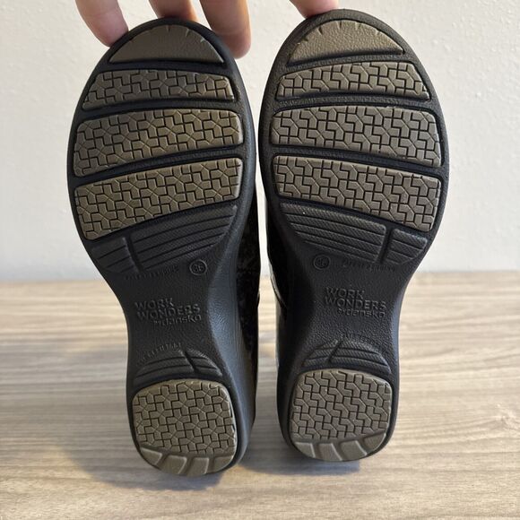 Work Wonders by Dansko Black Dark Grey Clogs Shoes Women Eu Sz 36 US Sz 5.5-6 - Picture 10 of 11